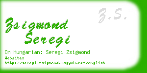 zsigmond seregi business card